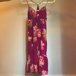 AMERICAN EAGLE OUTFITTERS Purple Floral Summer Dress